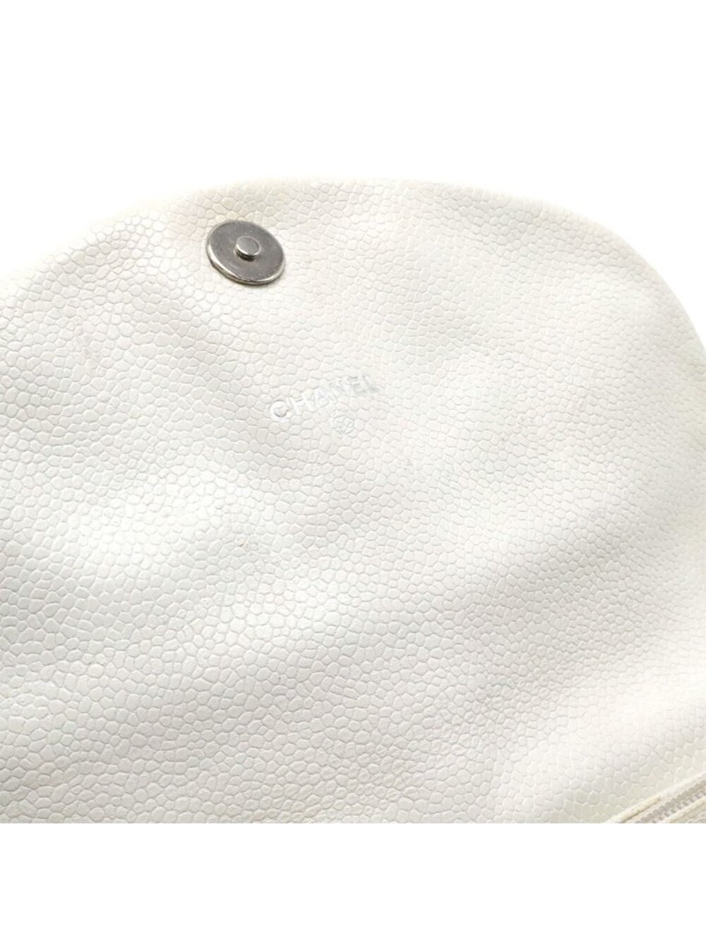 Chanel Half Moon CC Logo Chain Wallet Shoulder Bag Pochette Caviar Leather - Picture 8 of 8